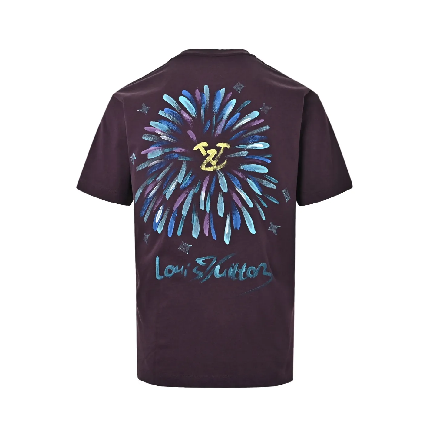 Louis Vuitton/Louis Vuitton watercolor fireworks inkjet short sleeves